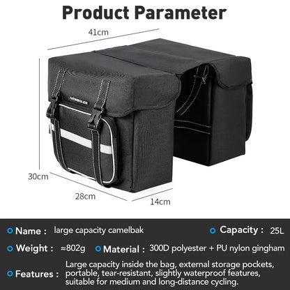 Rear Seat Double Pannier 25L